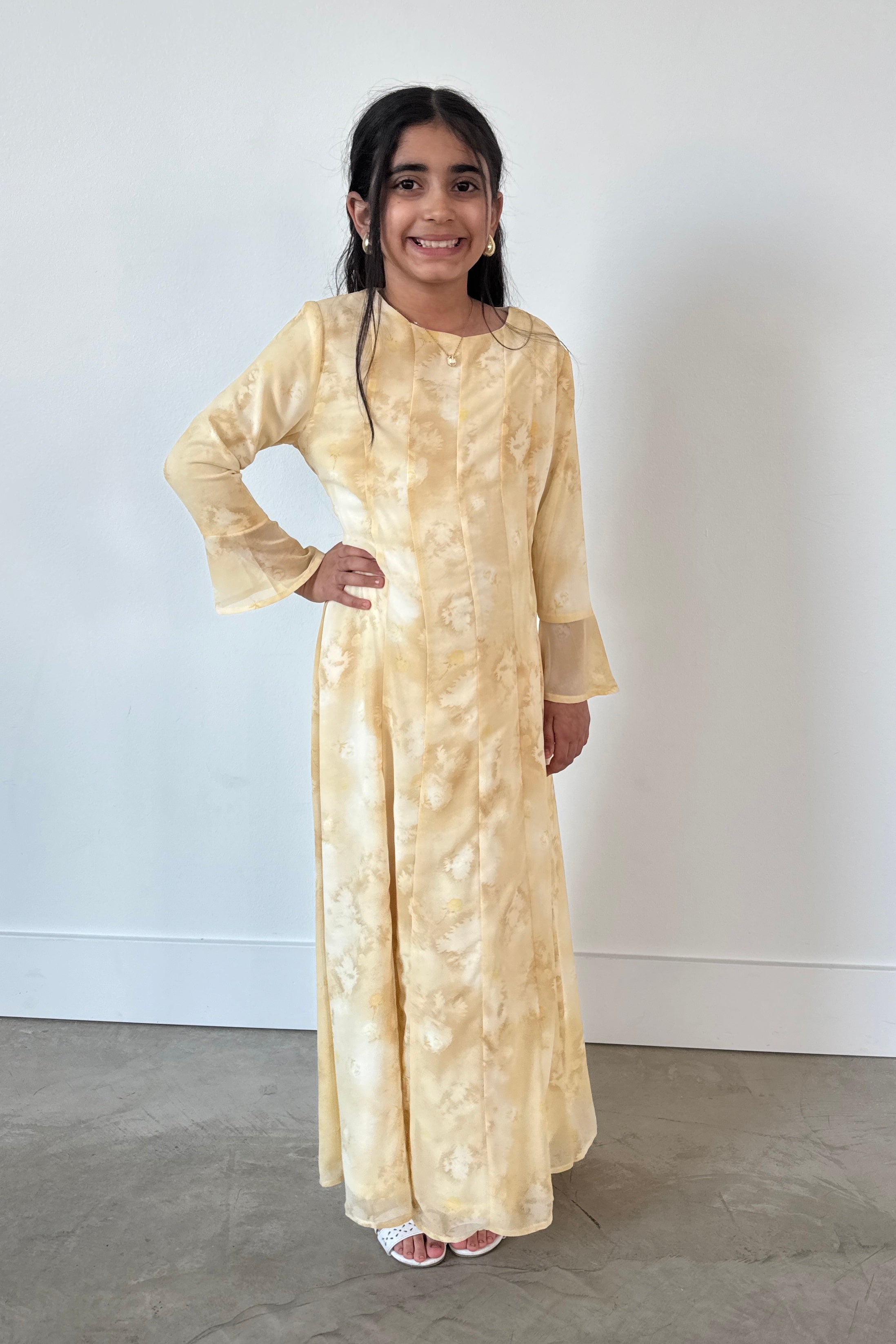 SAFA CHIFFON DRESS YELLOW YOUTH