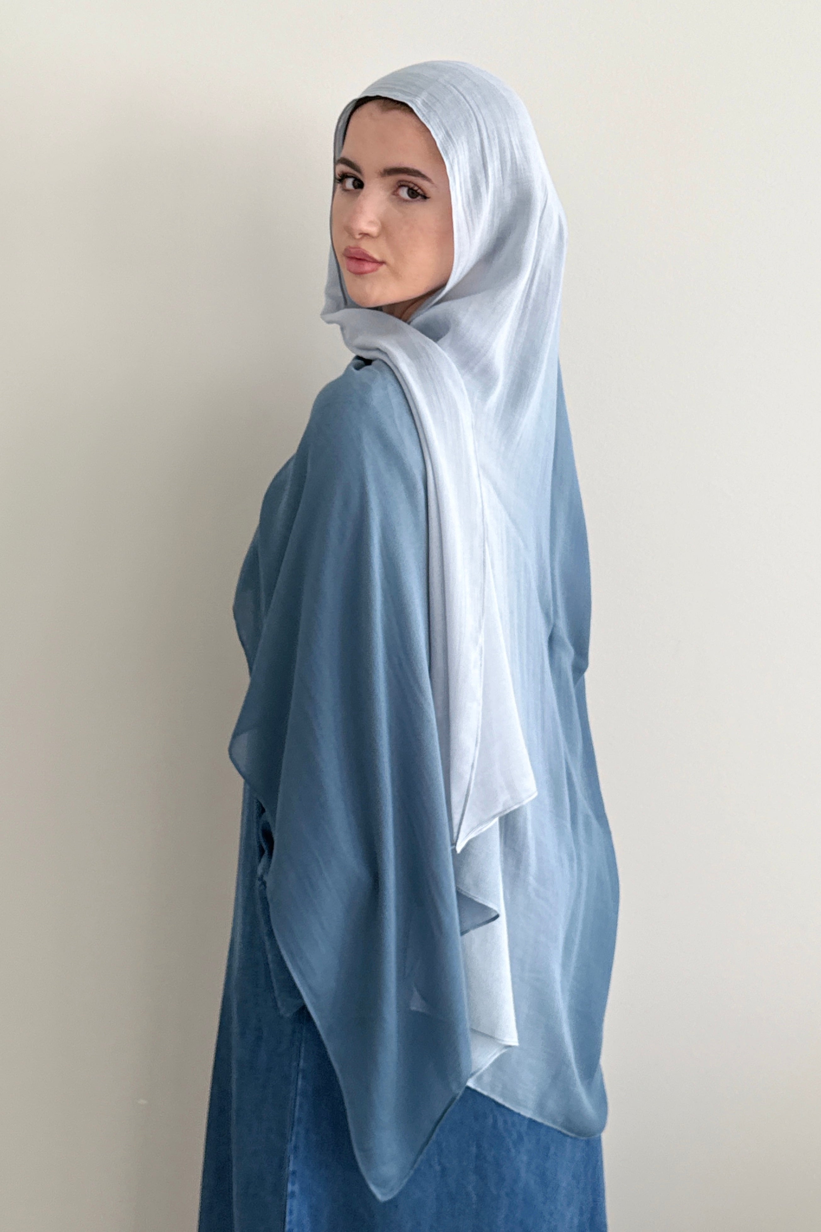 MODAL OMBRÉ HIJAB DENIM