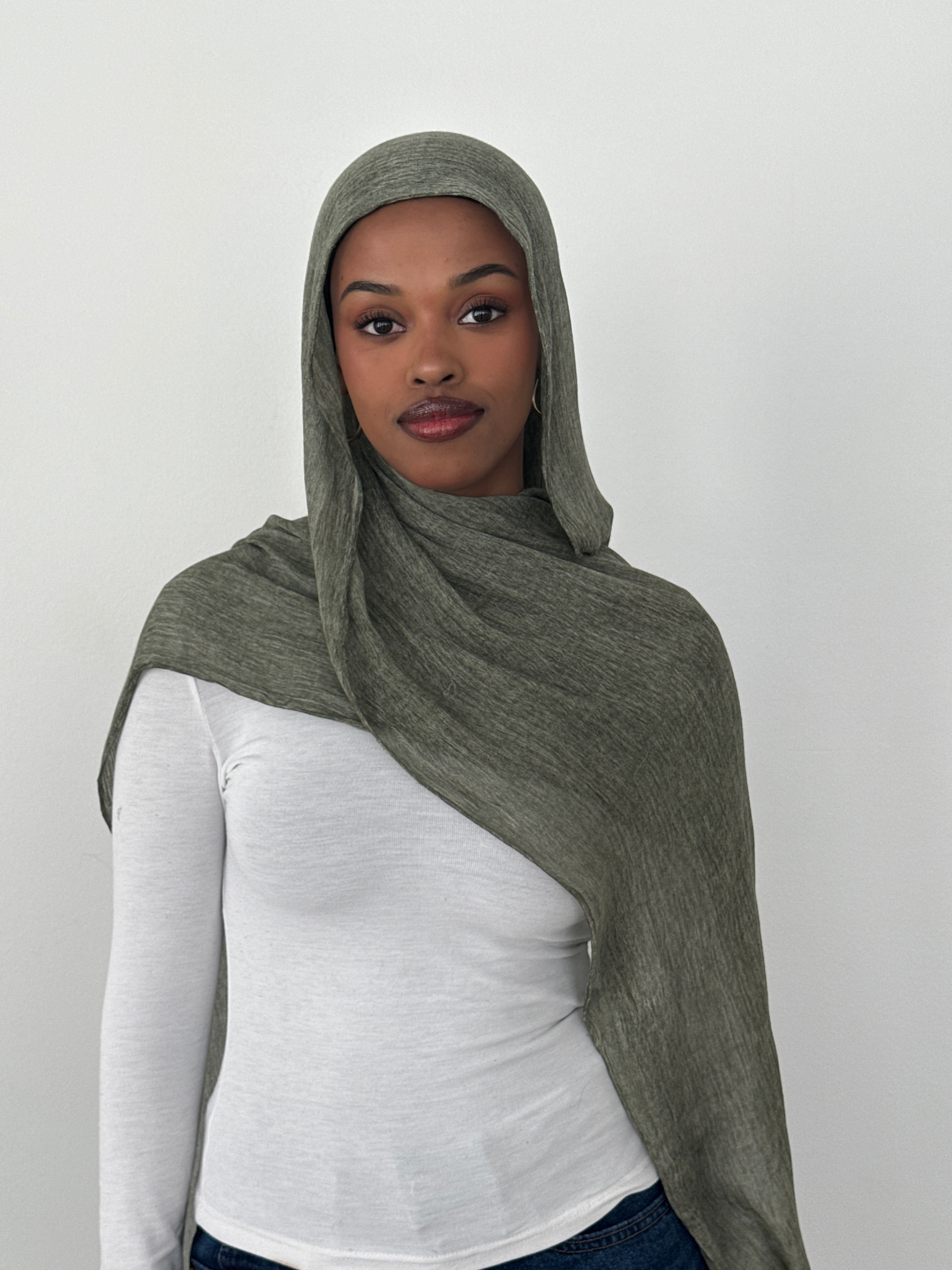 CRINKLE MODAL HIJAB OLIVE