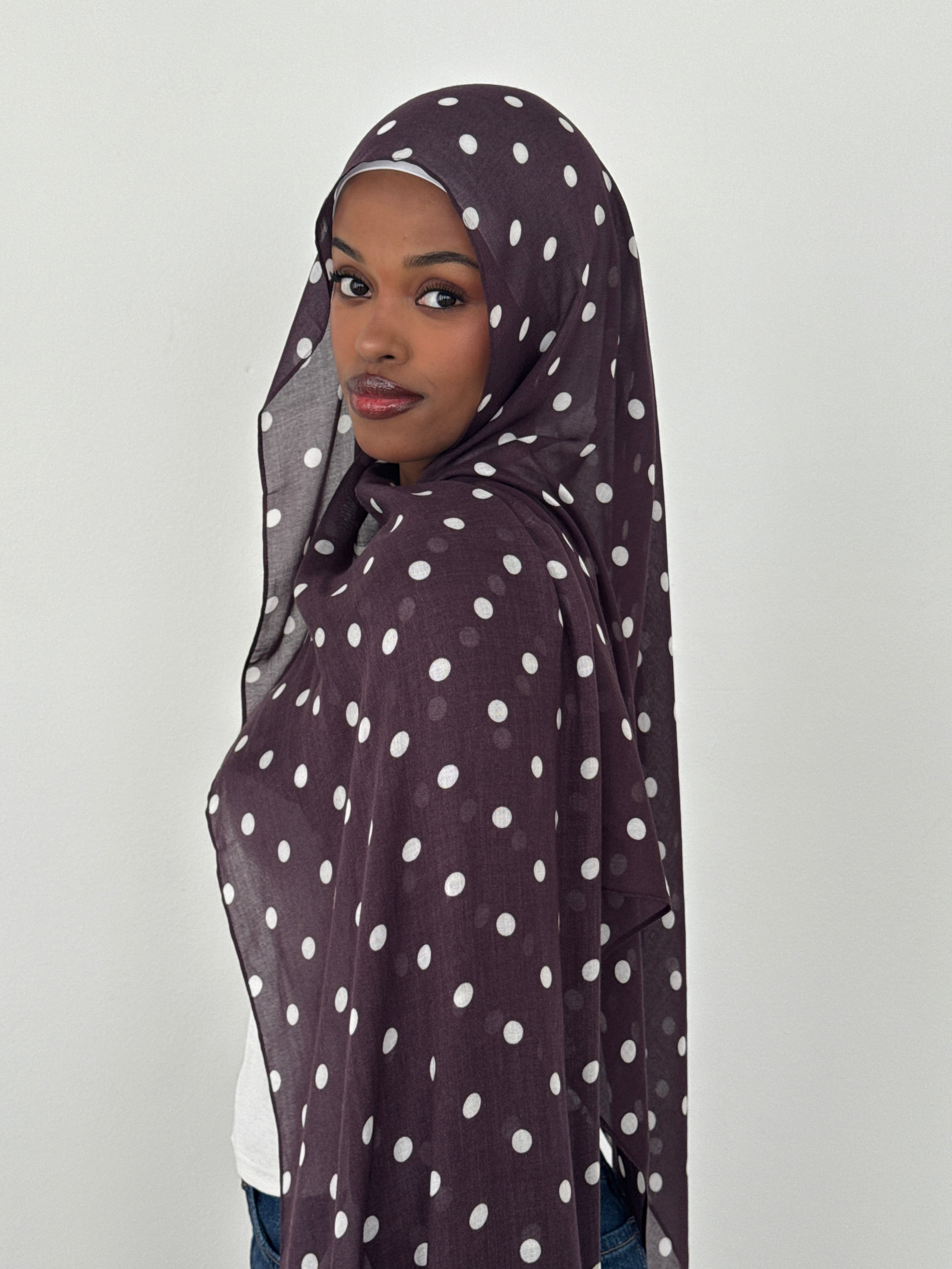 MODAL POLKA DOT DEEP BURGUNDY