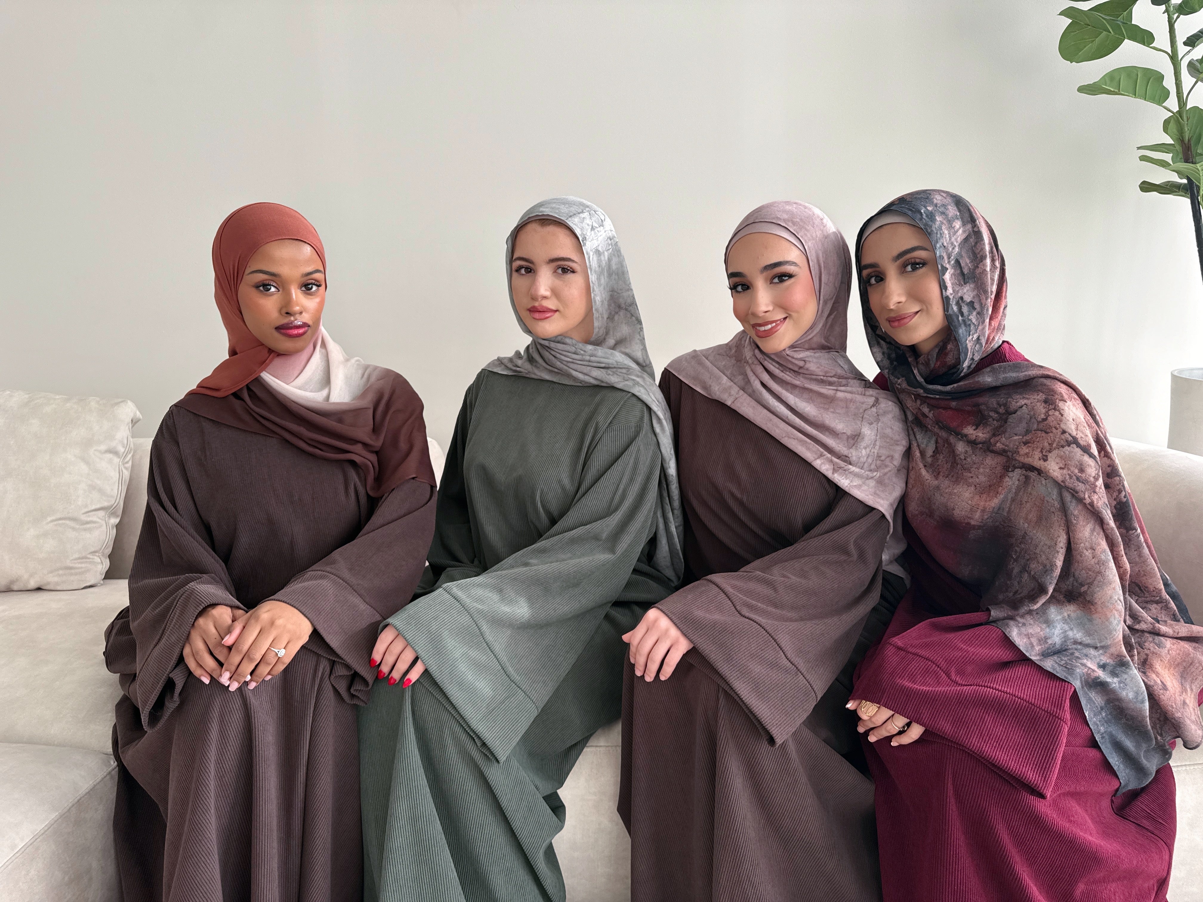 CORDUROY ABAYA OLIVE