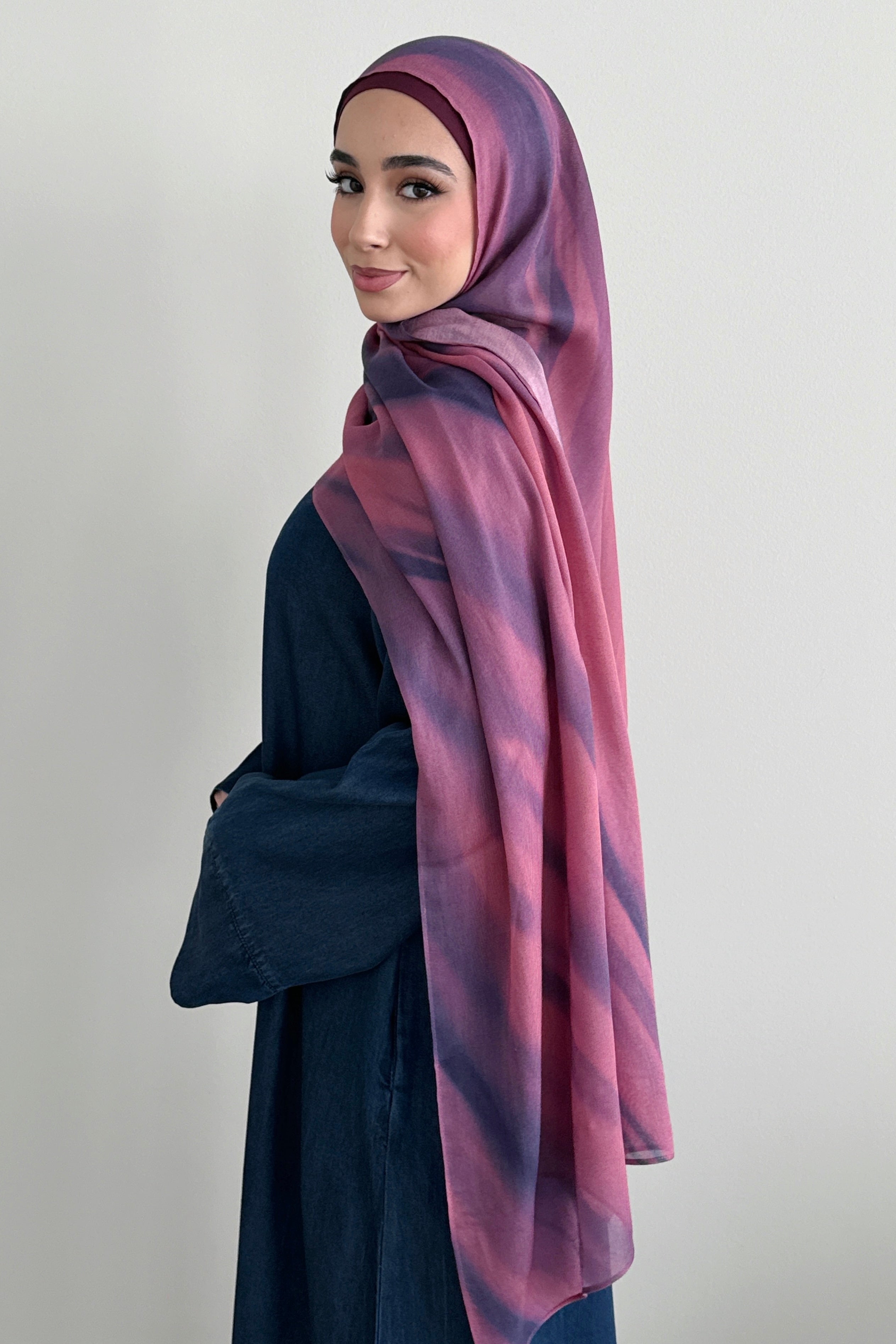 MODAL PRINT HIJAB PINK MIRAGE
