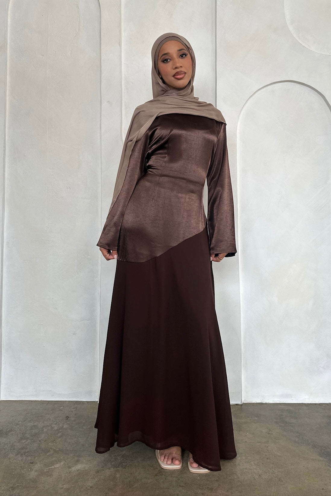 FARAH DRESS CHOCOLATE