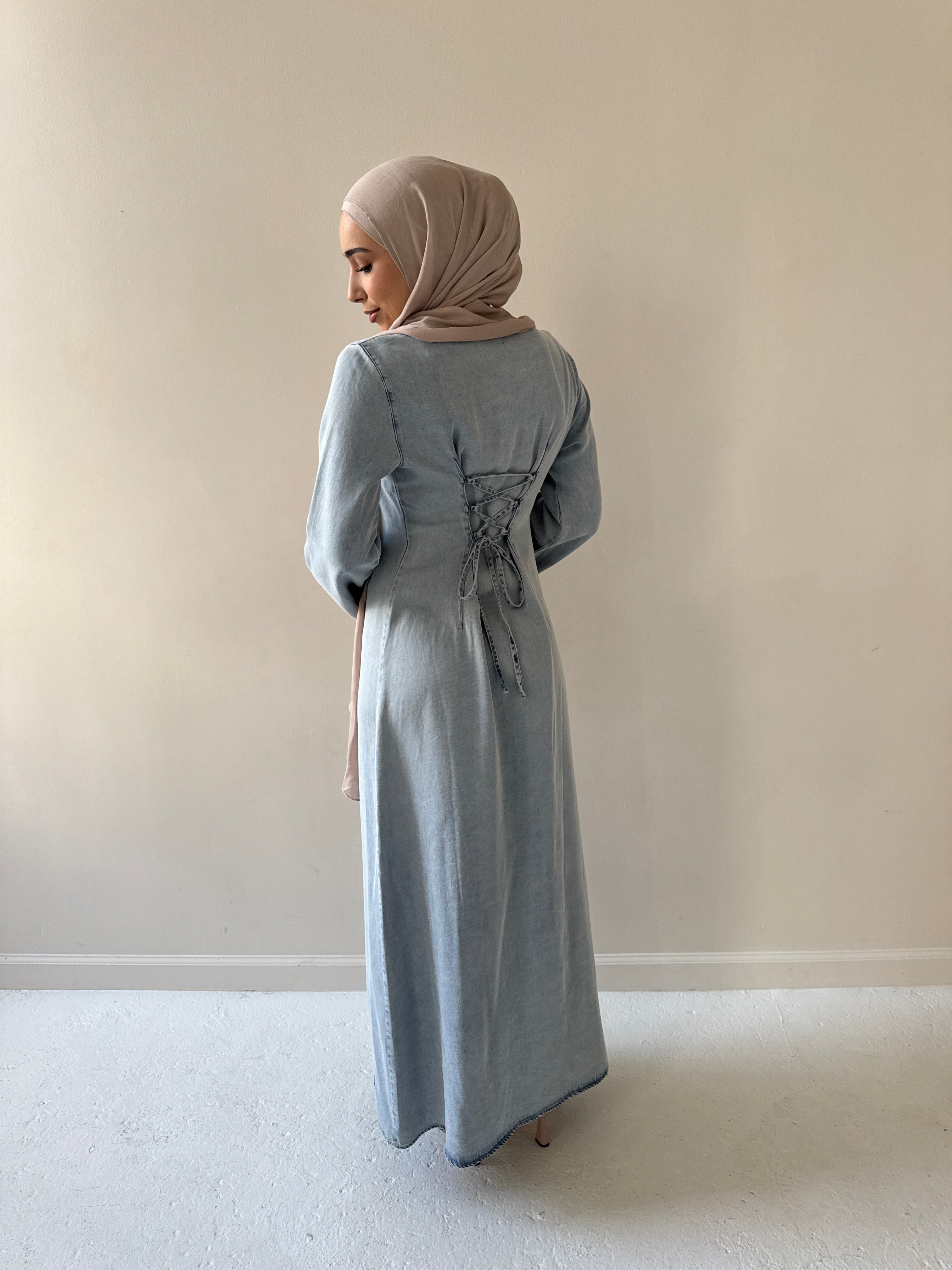Sarah Denim Dress Light Blue