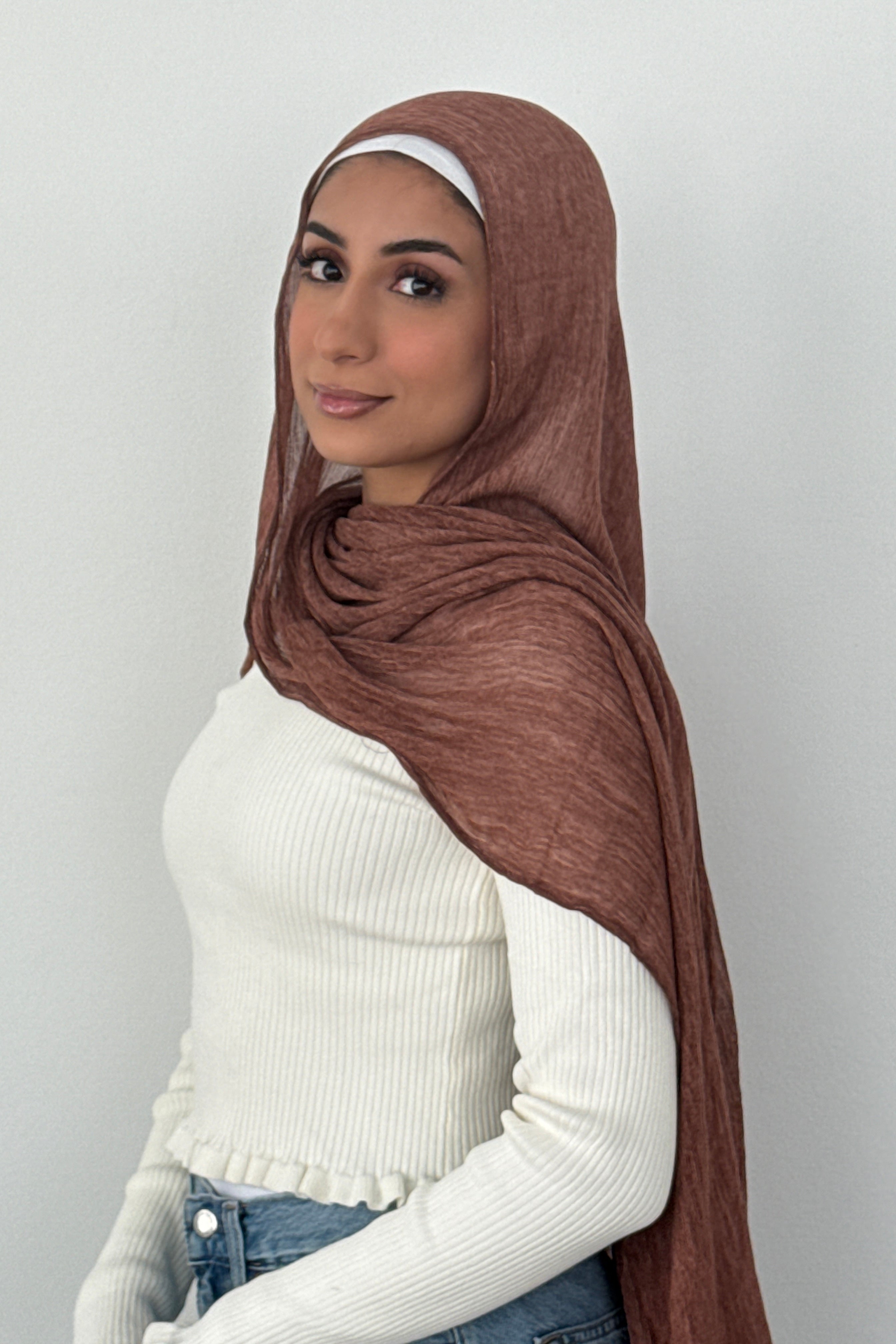 CRINKLE MODAL HIJAB GINGERBREAD