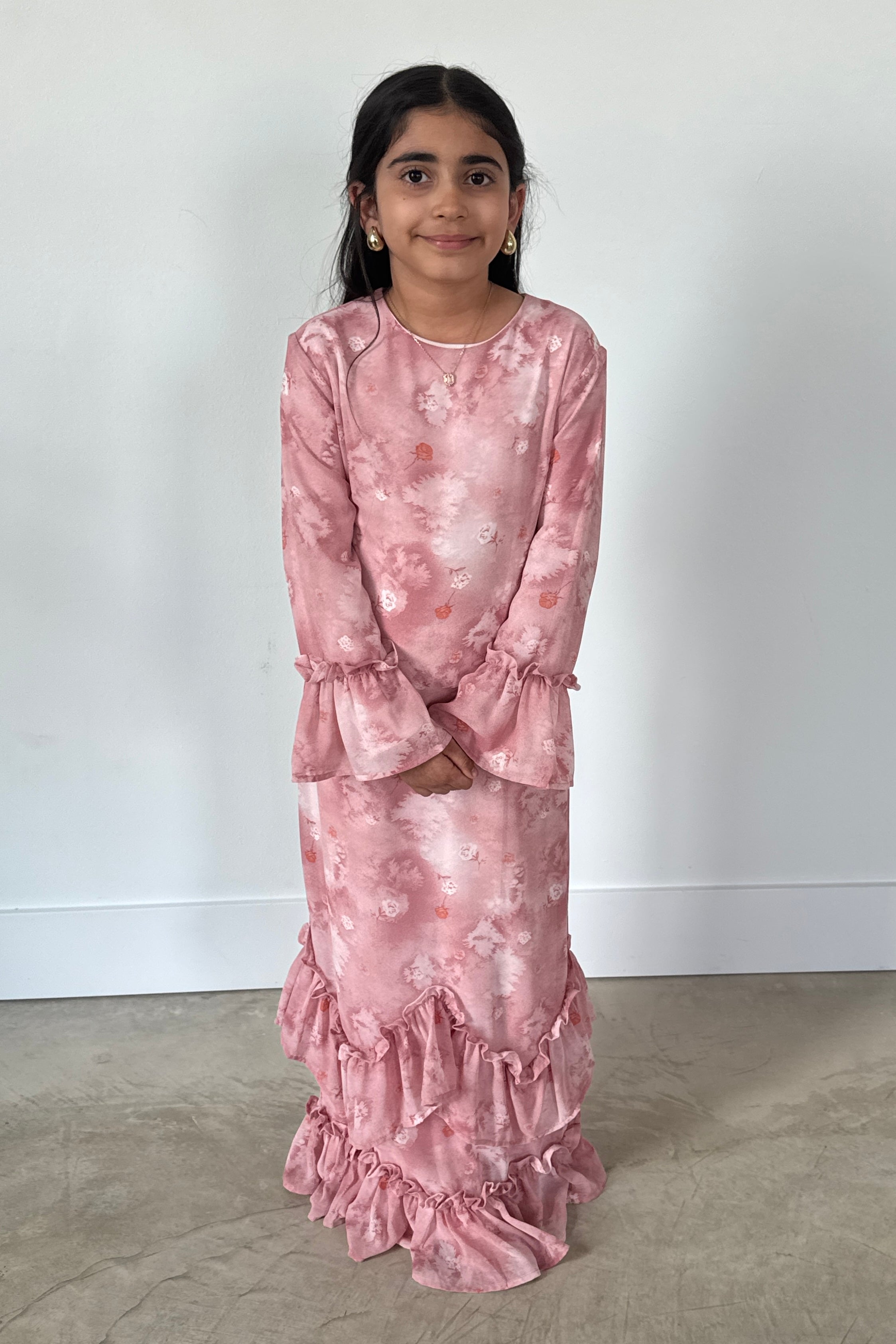 NAHLA CHIFFON DRESS PINK YOUTH