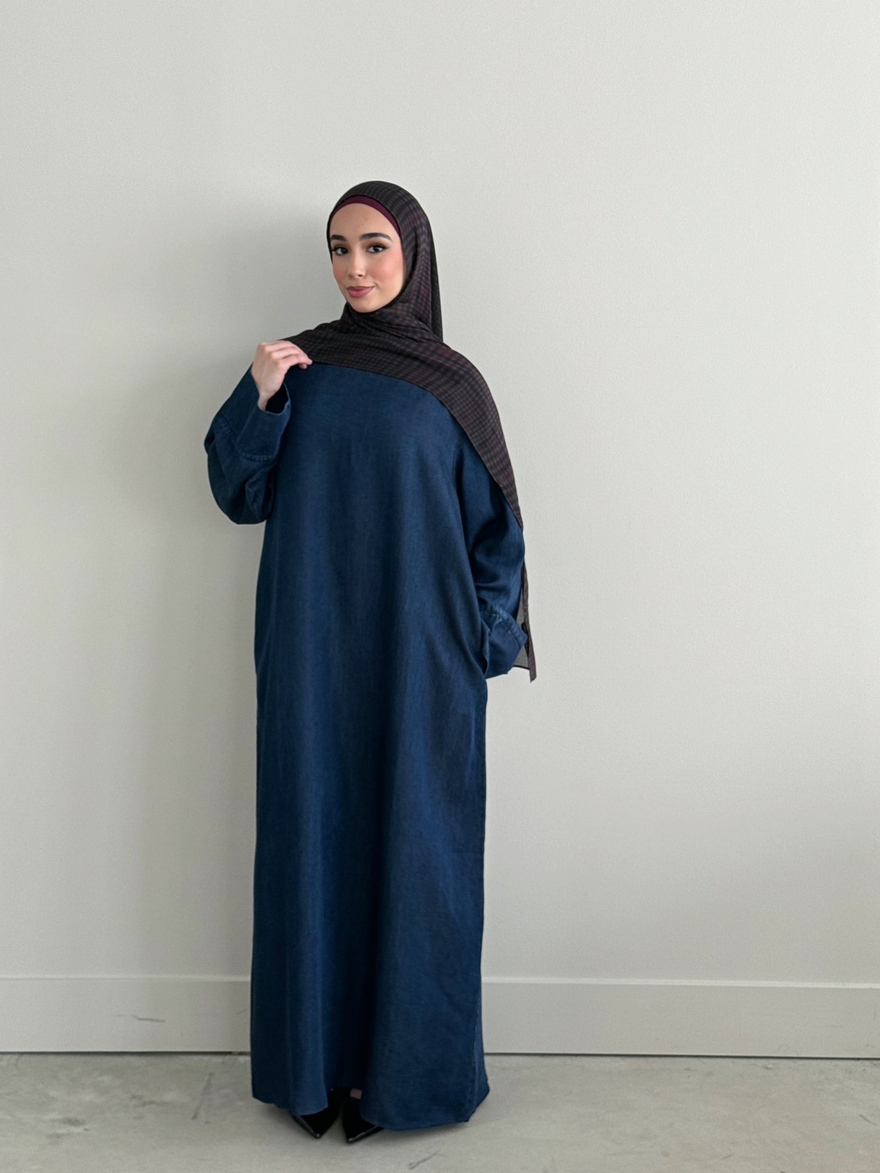 DENIM ABAYA DARK DENIM