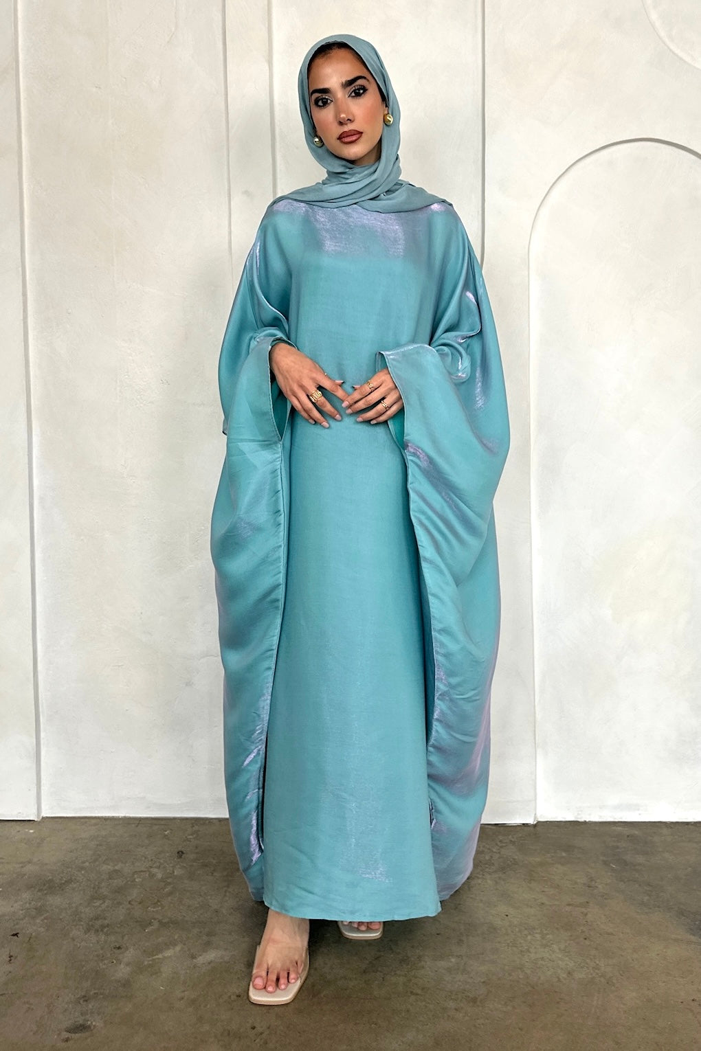 HANEEN BATWING ABAYA TURQUOISE