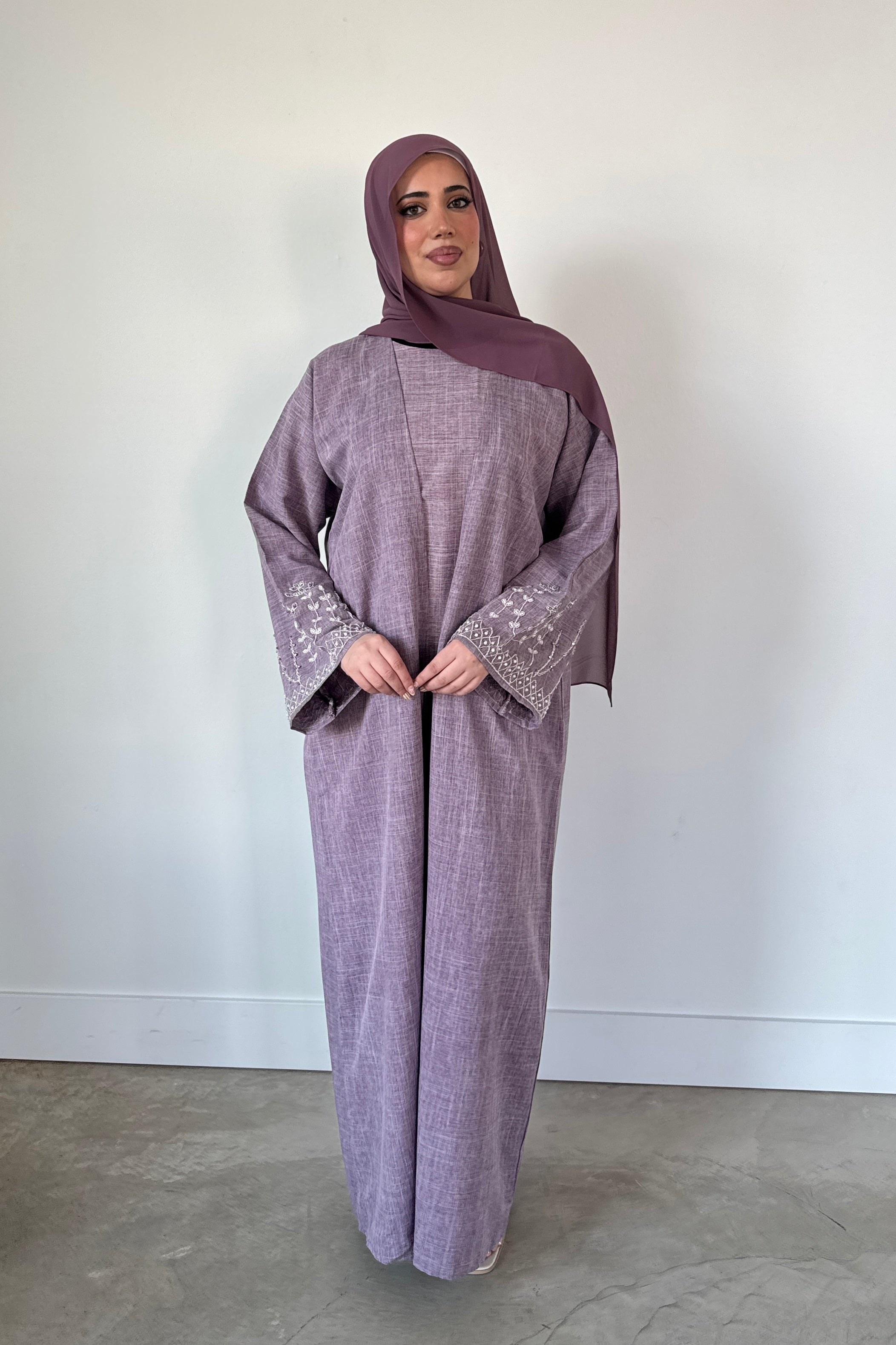 YARA ABAYA SET MAUVE