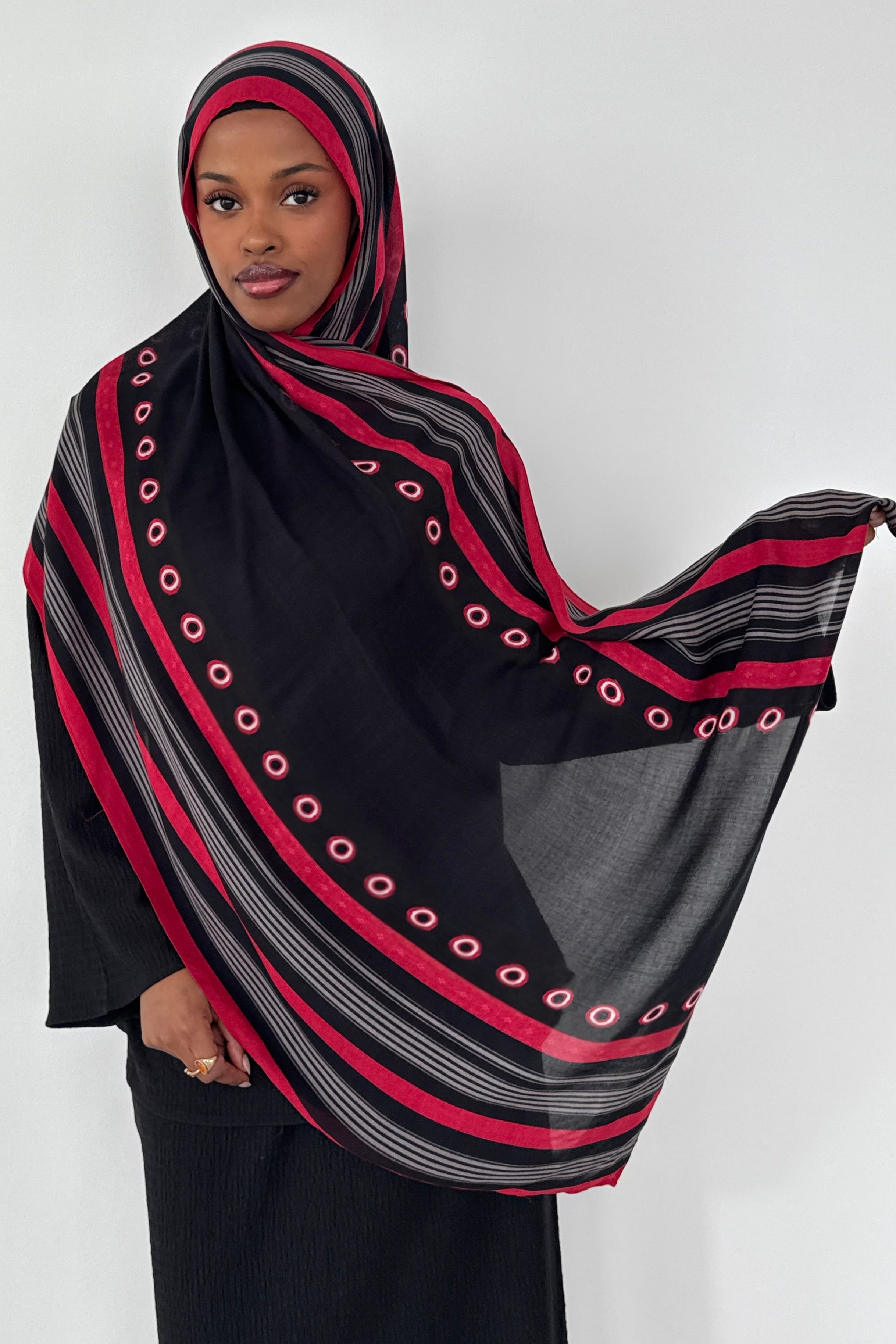 MASWAN HIJAB (red,black, gray) -PRE-ORDER will ship by end of January