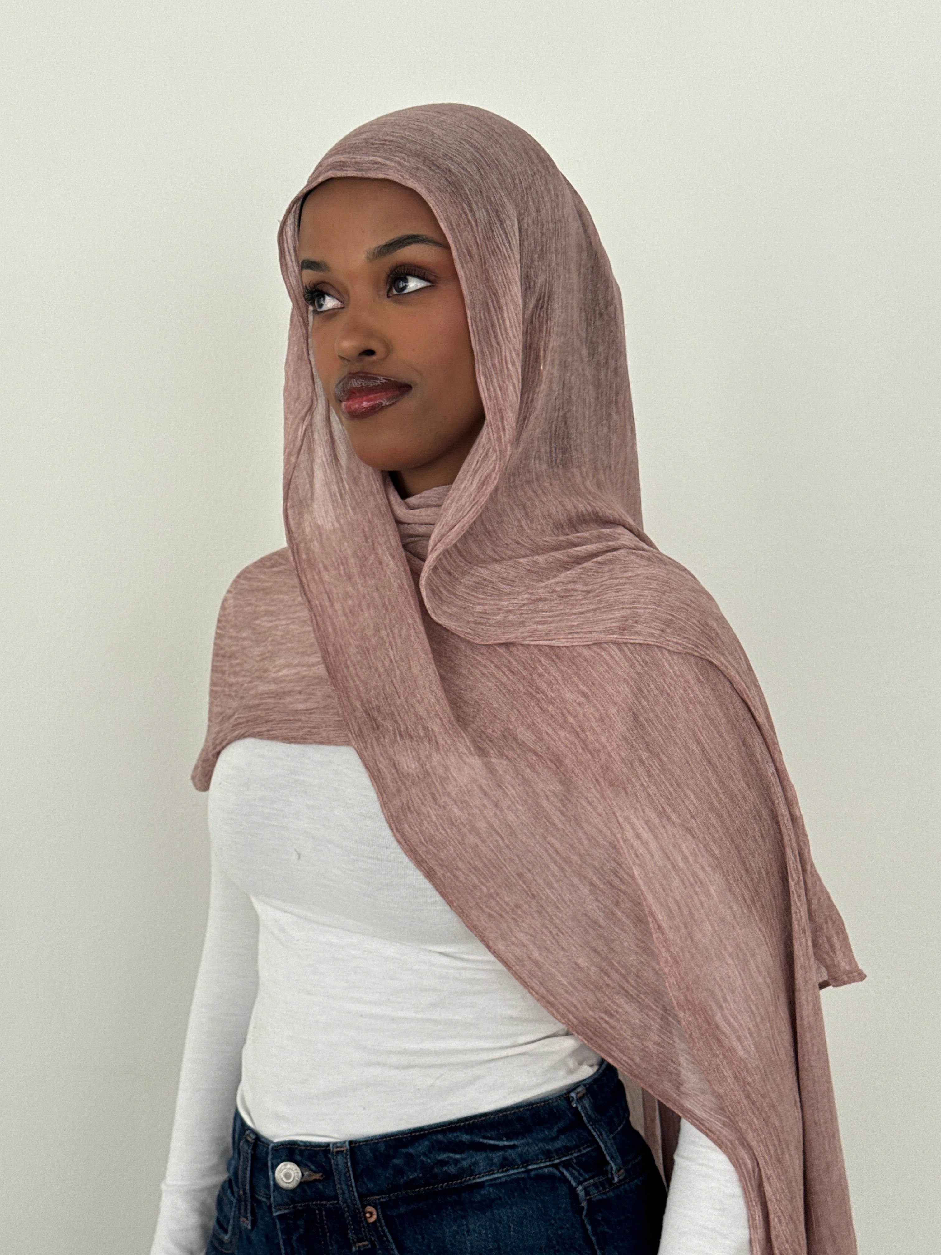 CRINKLE MODAL HIJAB EARTH