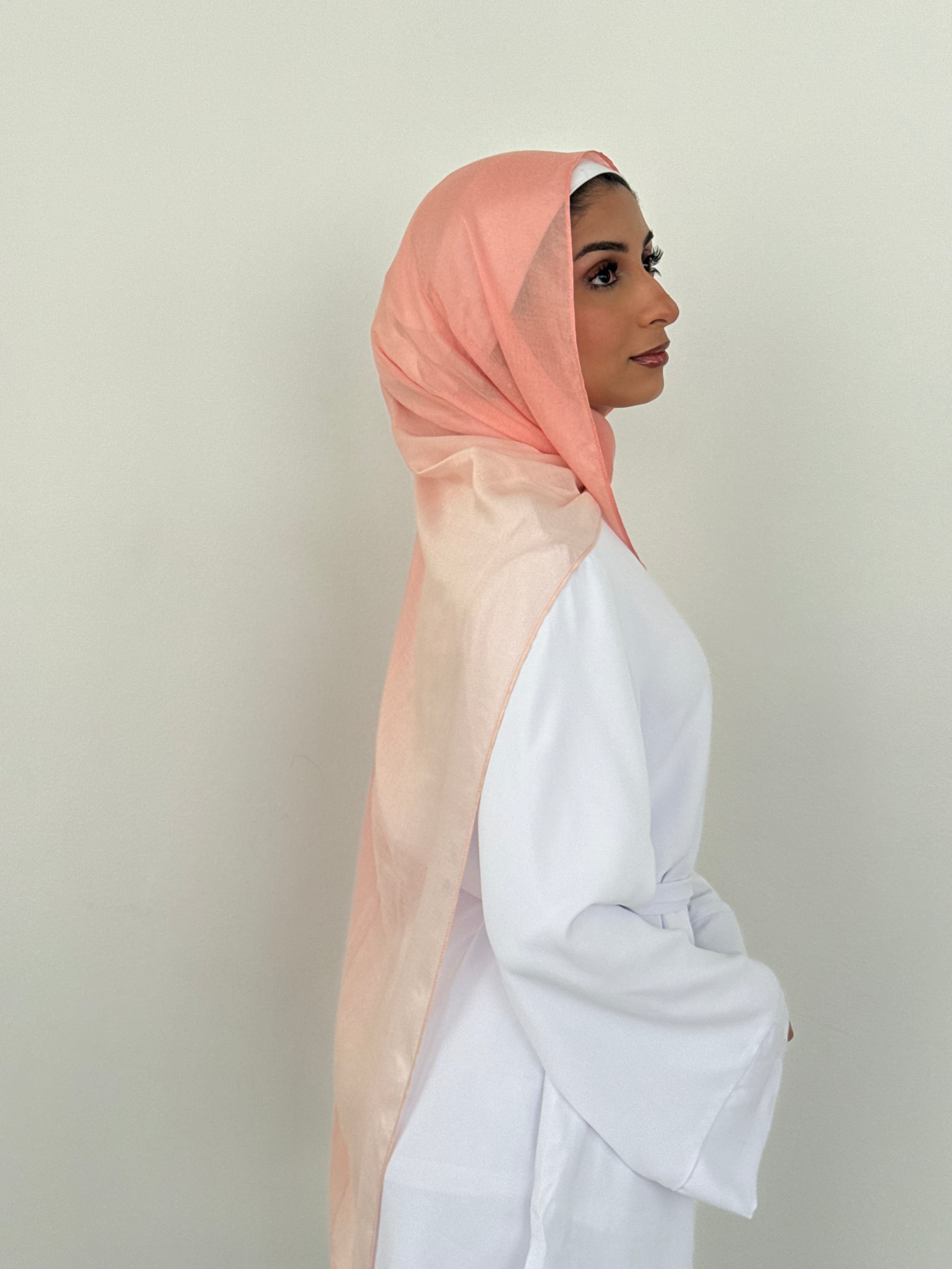 MODAL OMBRÉ HIJAB CORAL