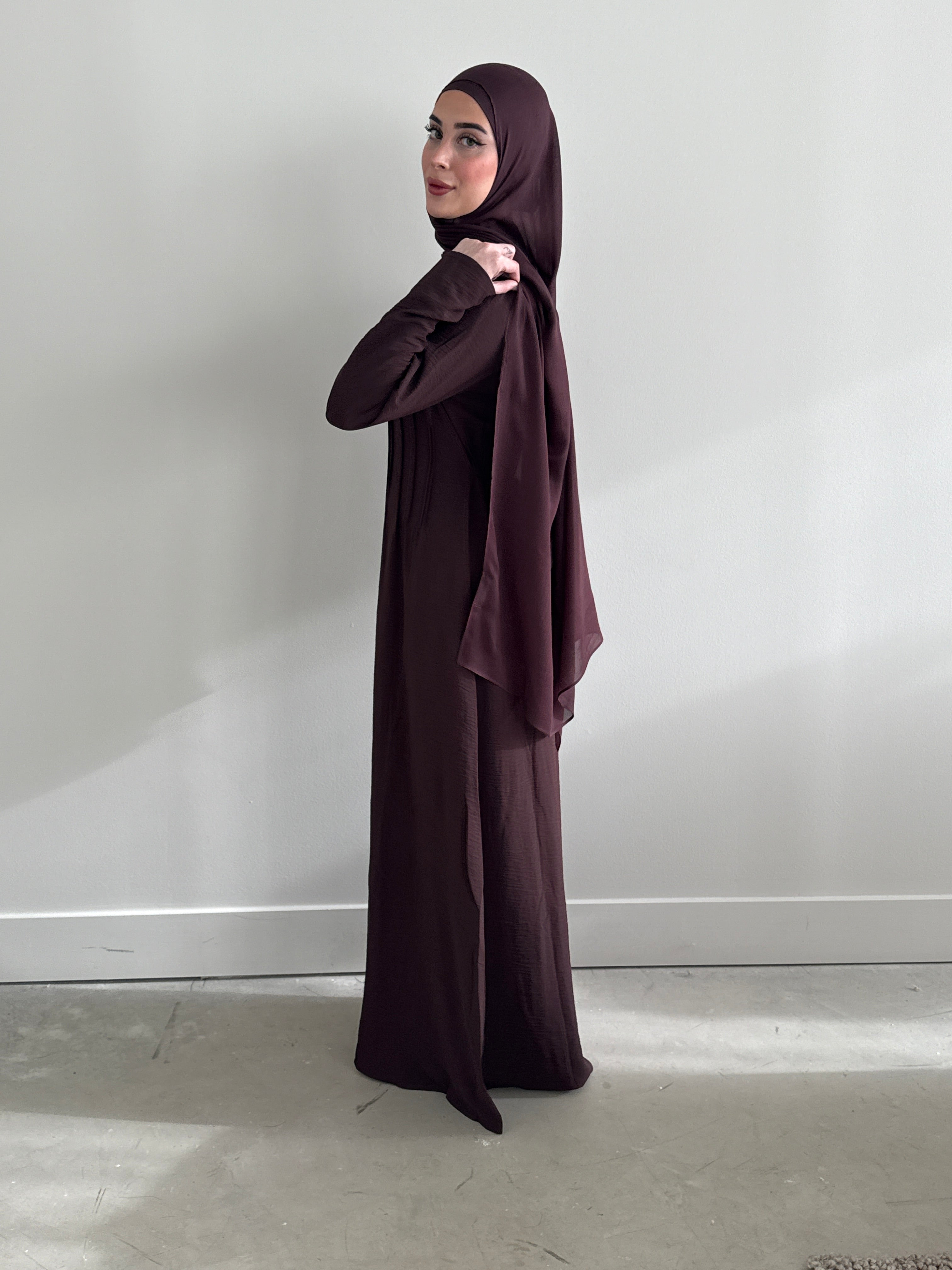 LAYAL DRESS BROWN