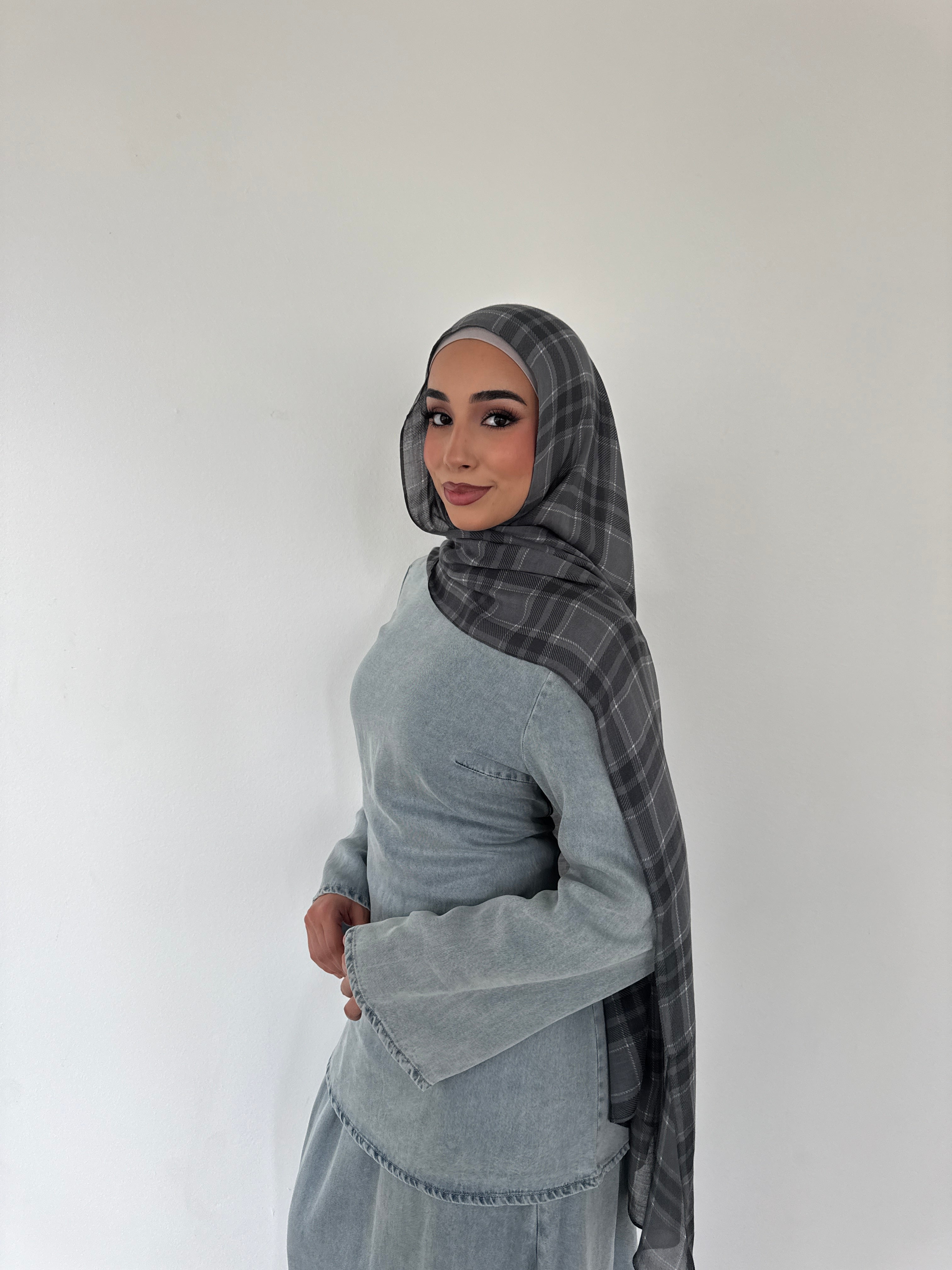 LANA DENIM SKIRT SET LIGHT BLUE