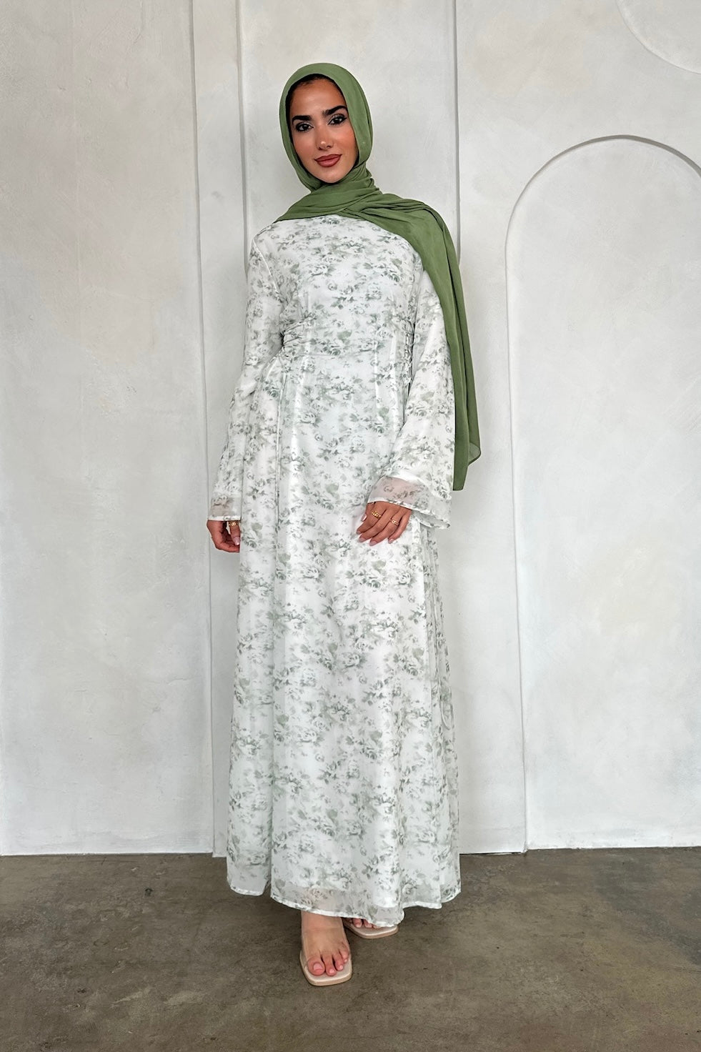 INAYA CHIFFON DRESS SAGE