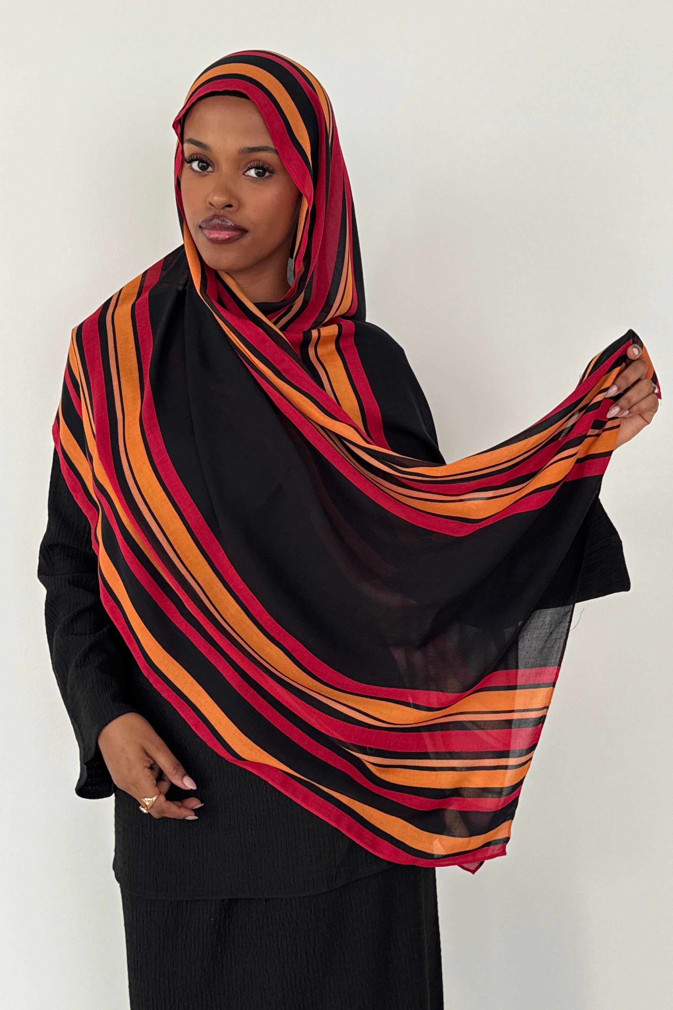 MASWAN HIJAB (red,black,gold) -PRE-ORDER will ship by end of January