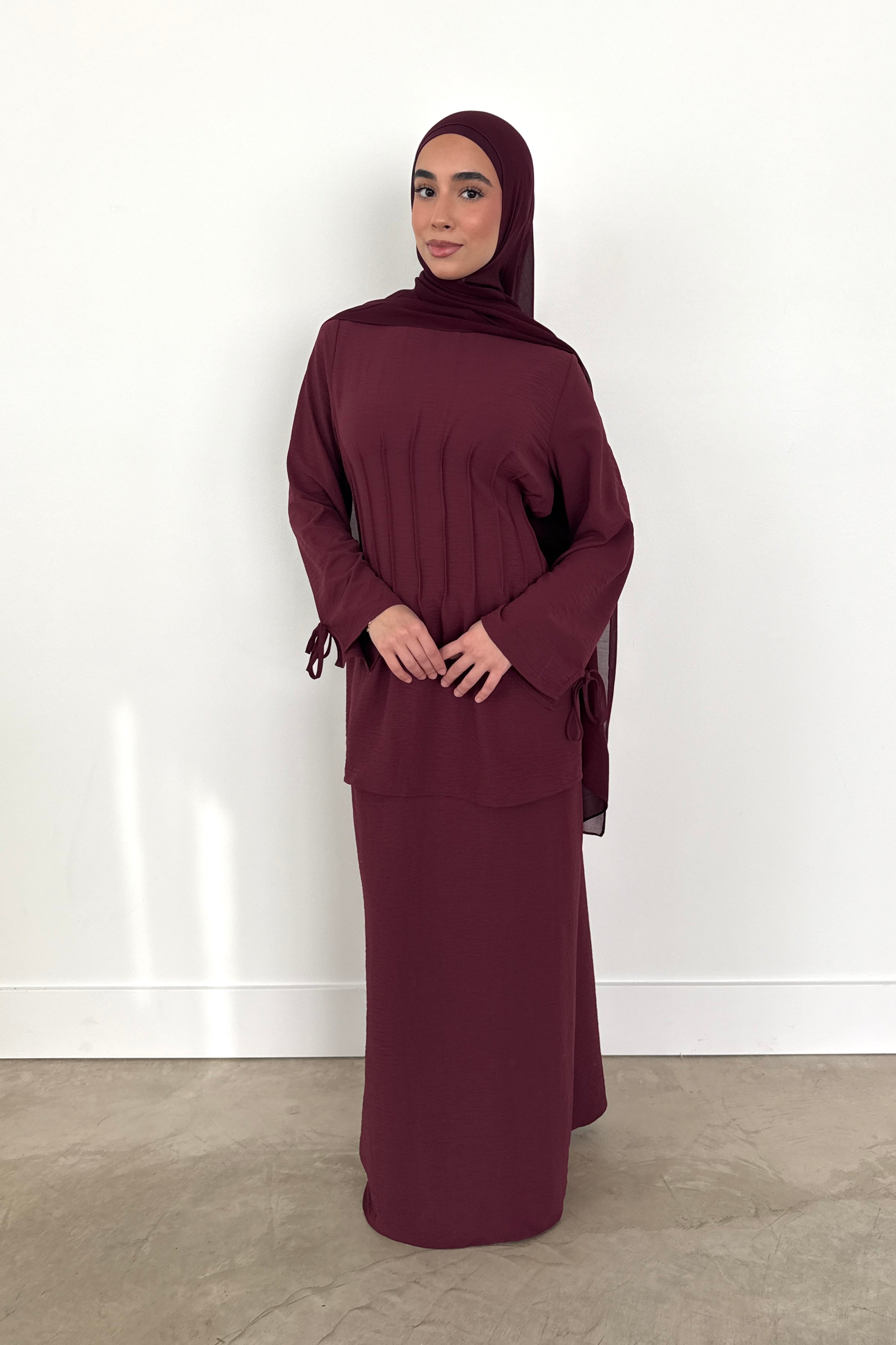 SHEREEN SET BURGUNDY