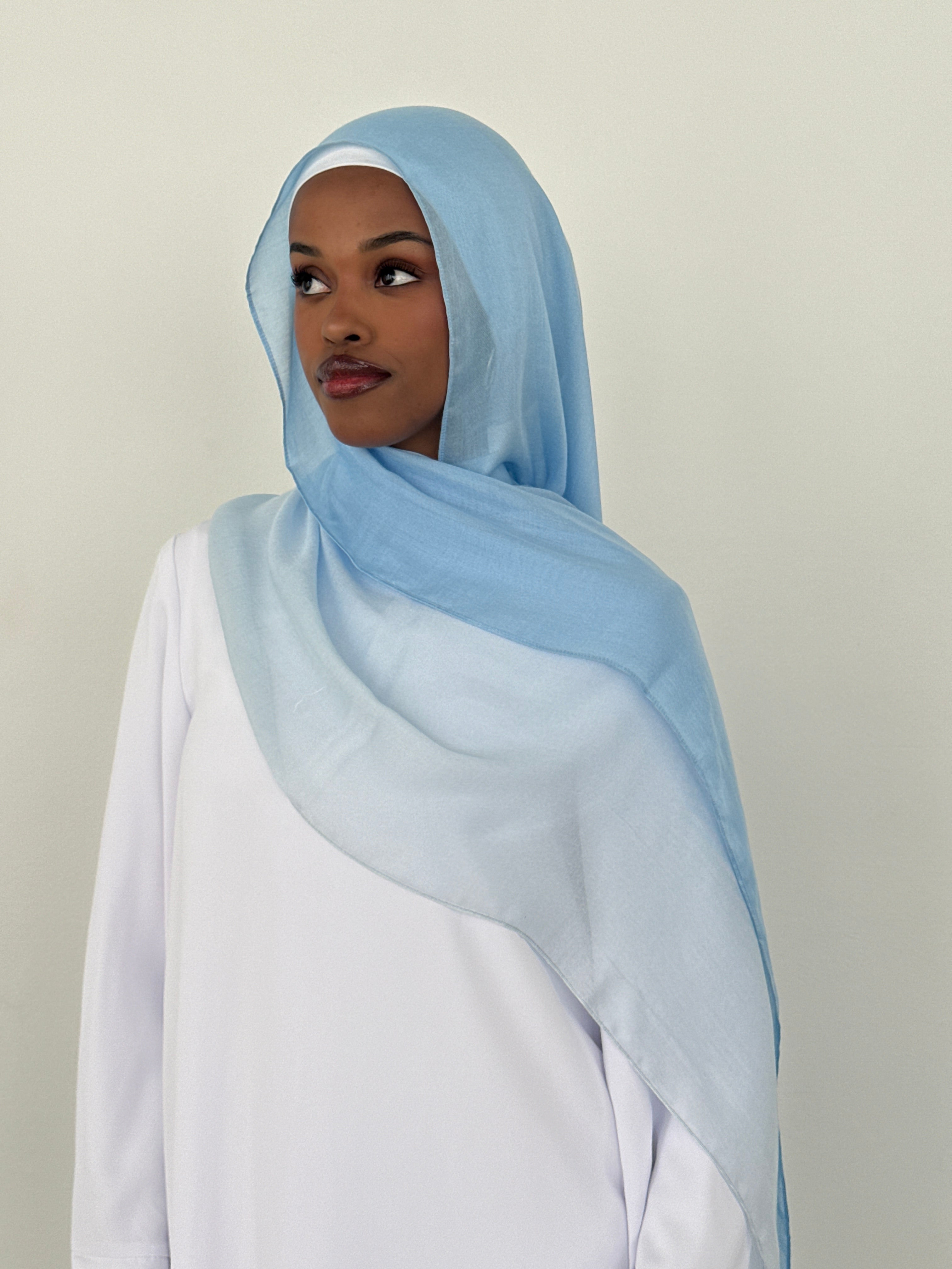 MODAL OMBRÉ HIJAB BABY BLUE