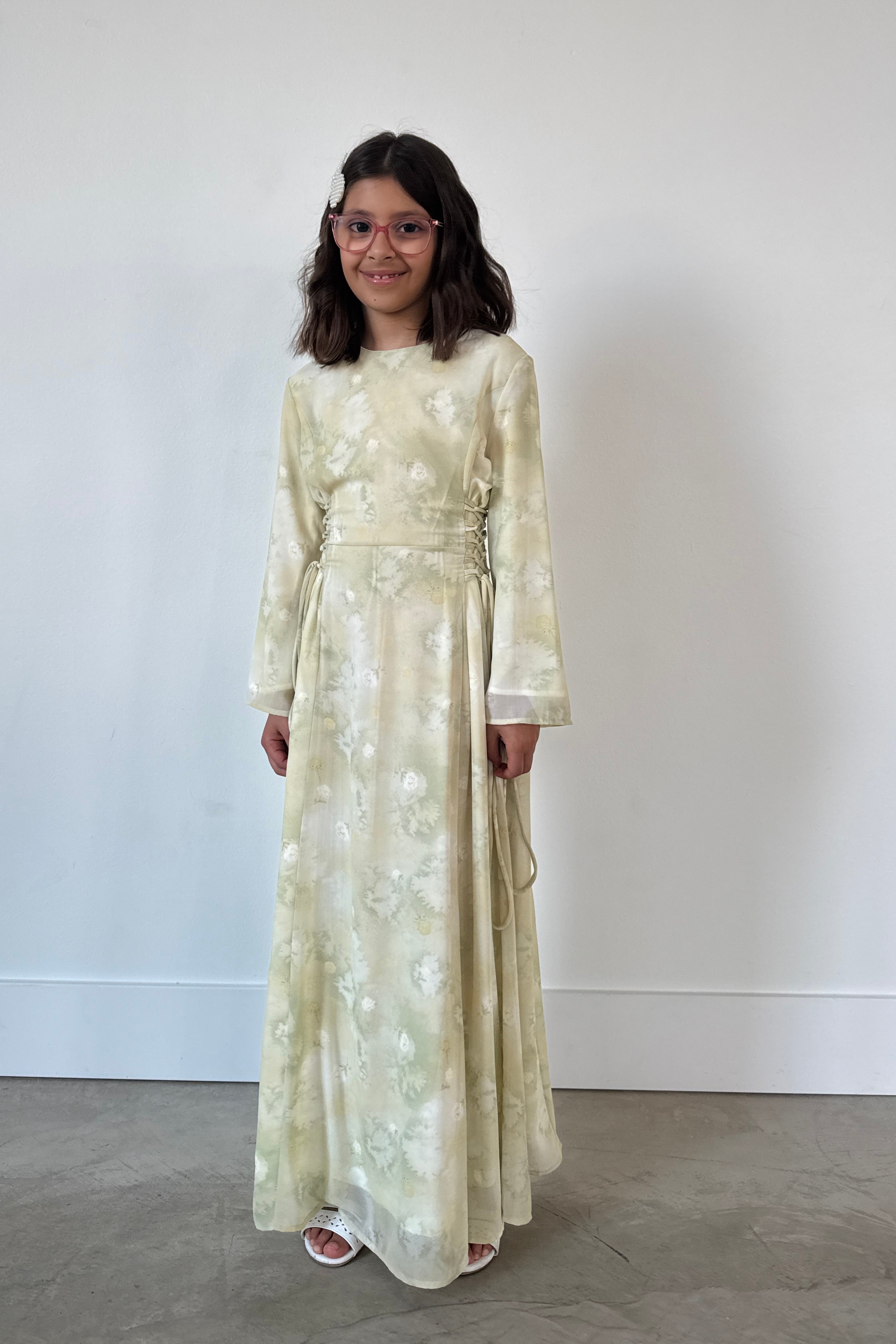 INAYA CHIFFON DRESS GREEN YOUTH
