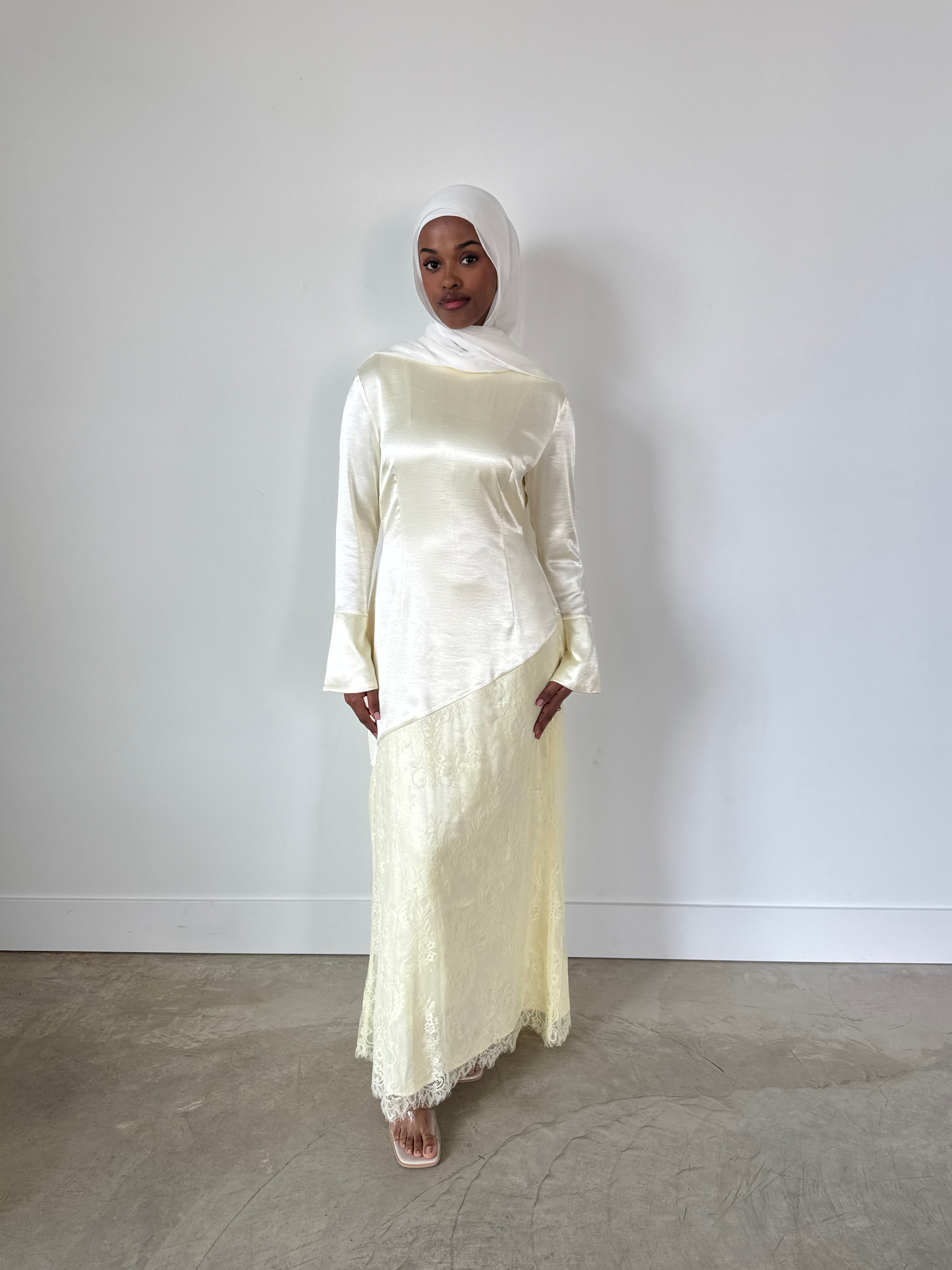 TALIA DRESS PALE YELLOW
