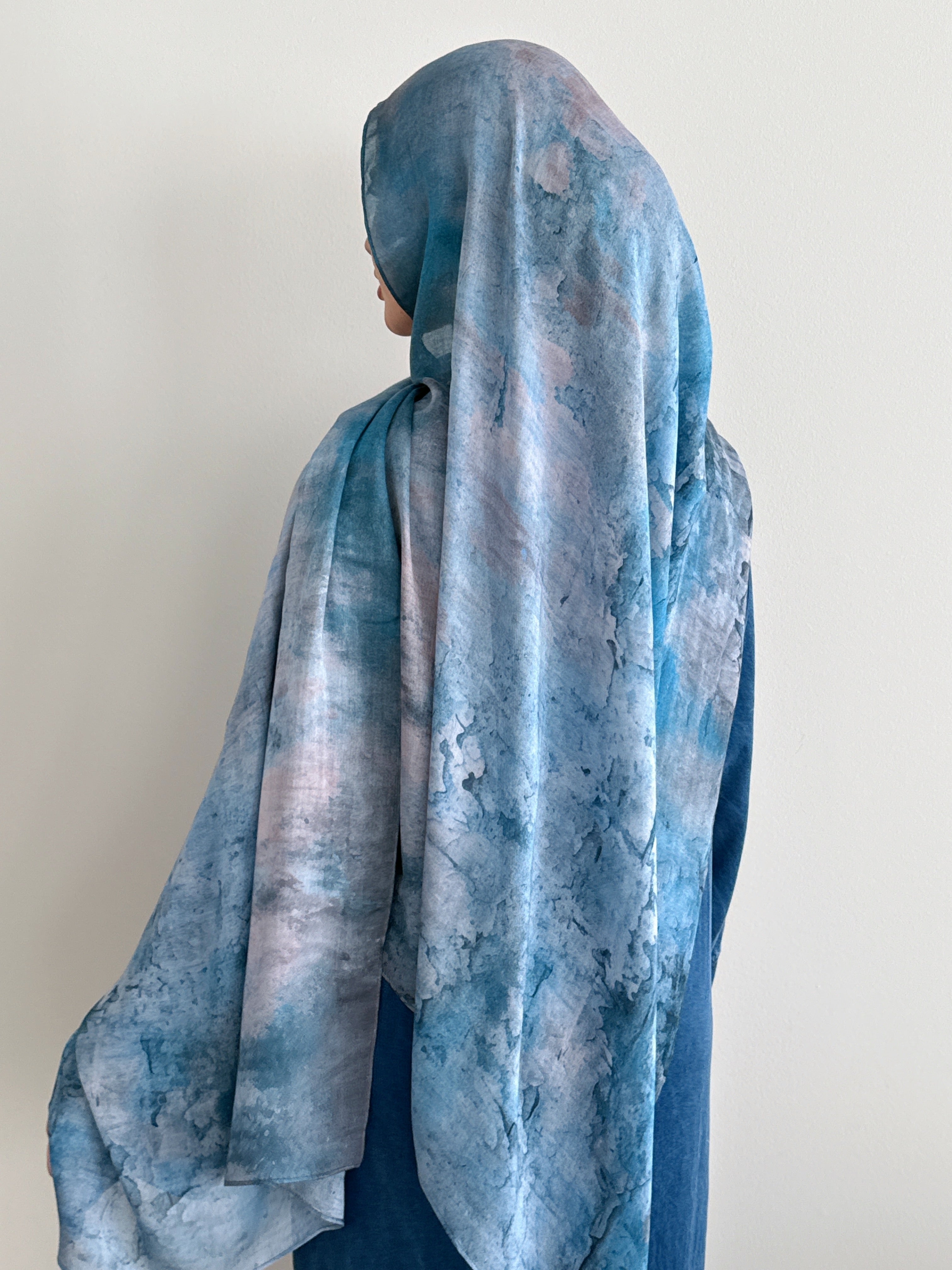 MODAL PRINT HIJAB BLUE HORIZON
