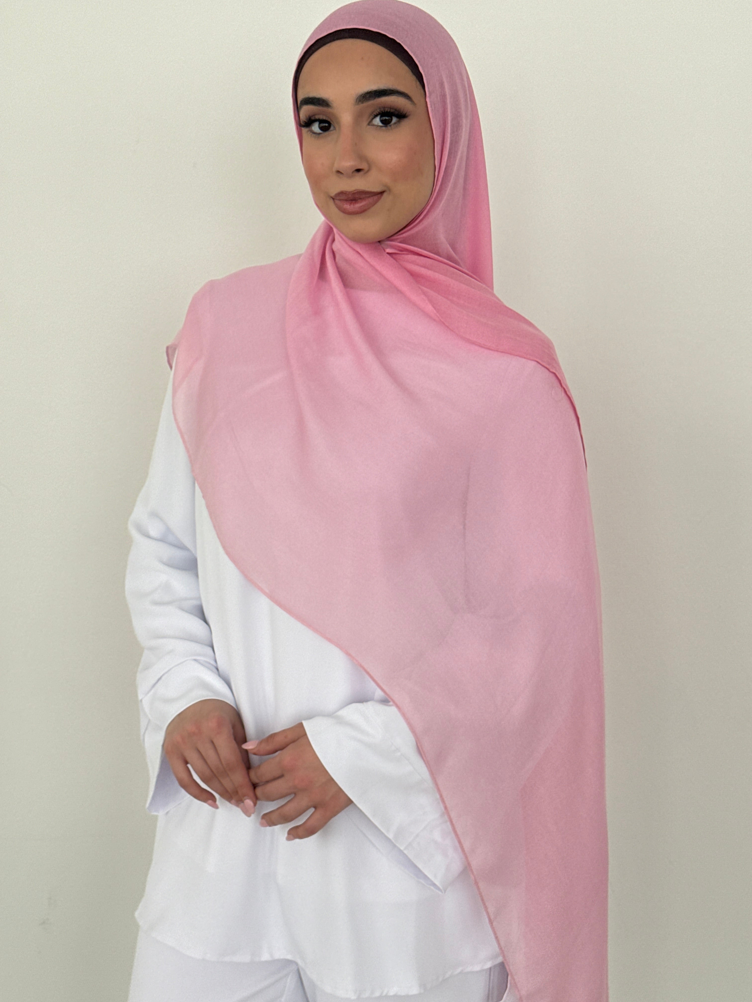 MODAL OMBRÉ HIJAB PINK