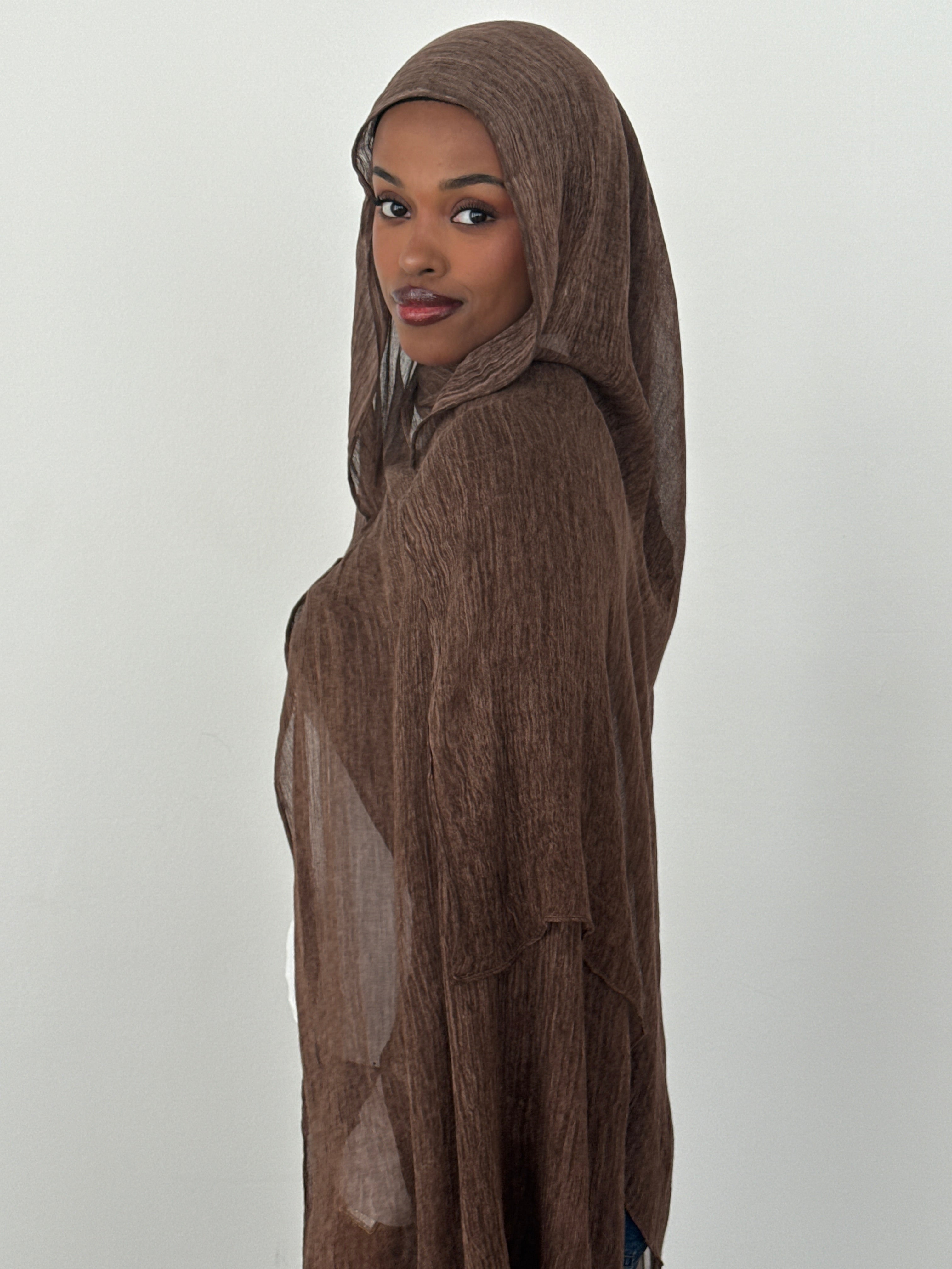 CRINKLE MODAL HIJAB COFFEE