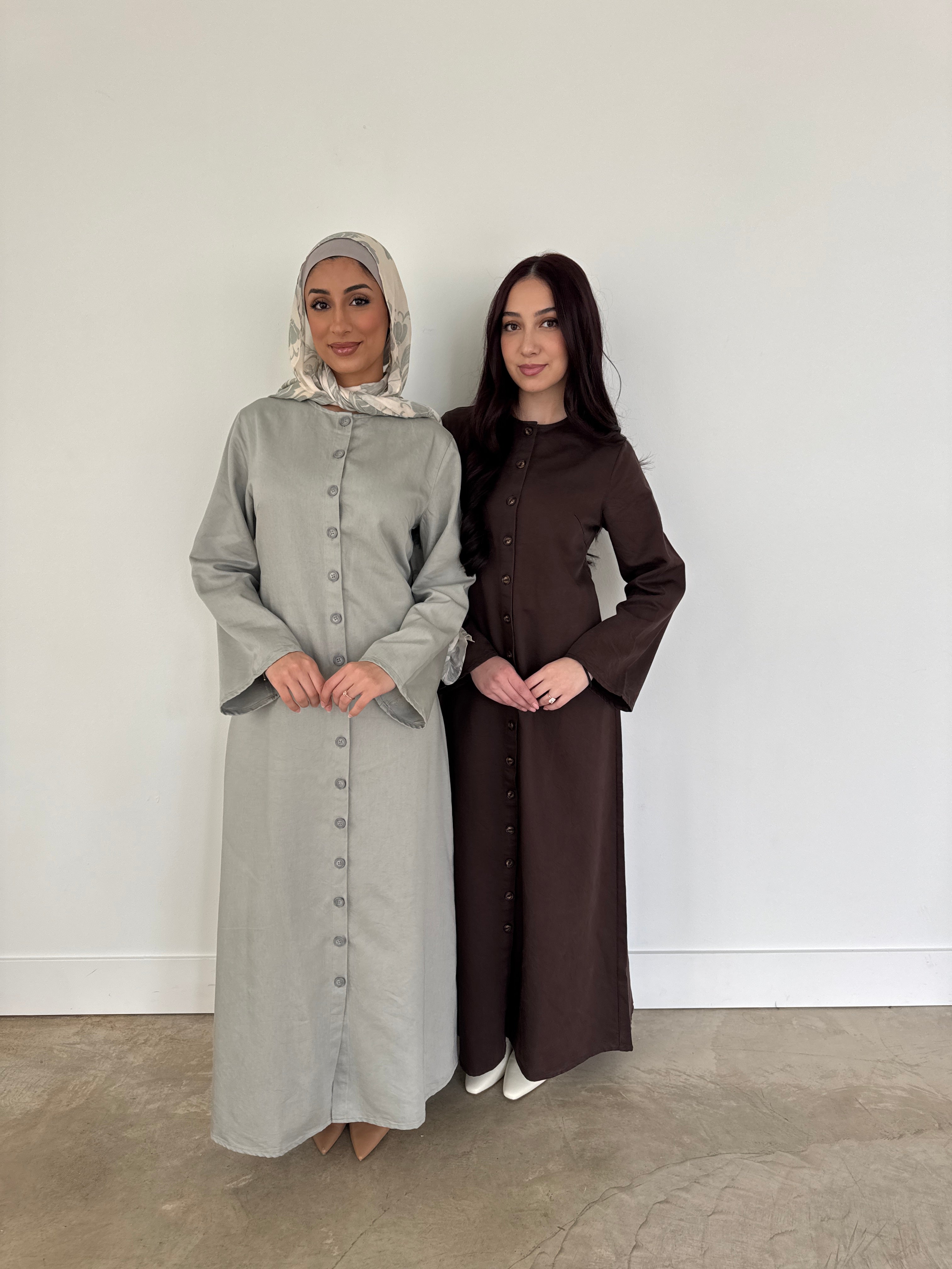 MARIA DENIM DRESS BROWN