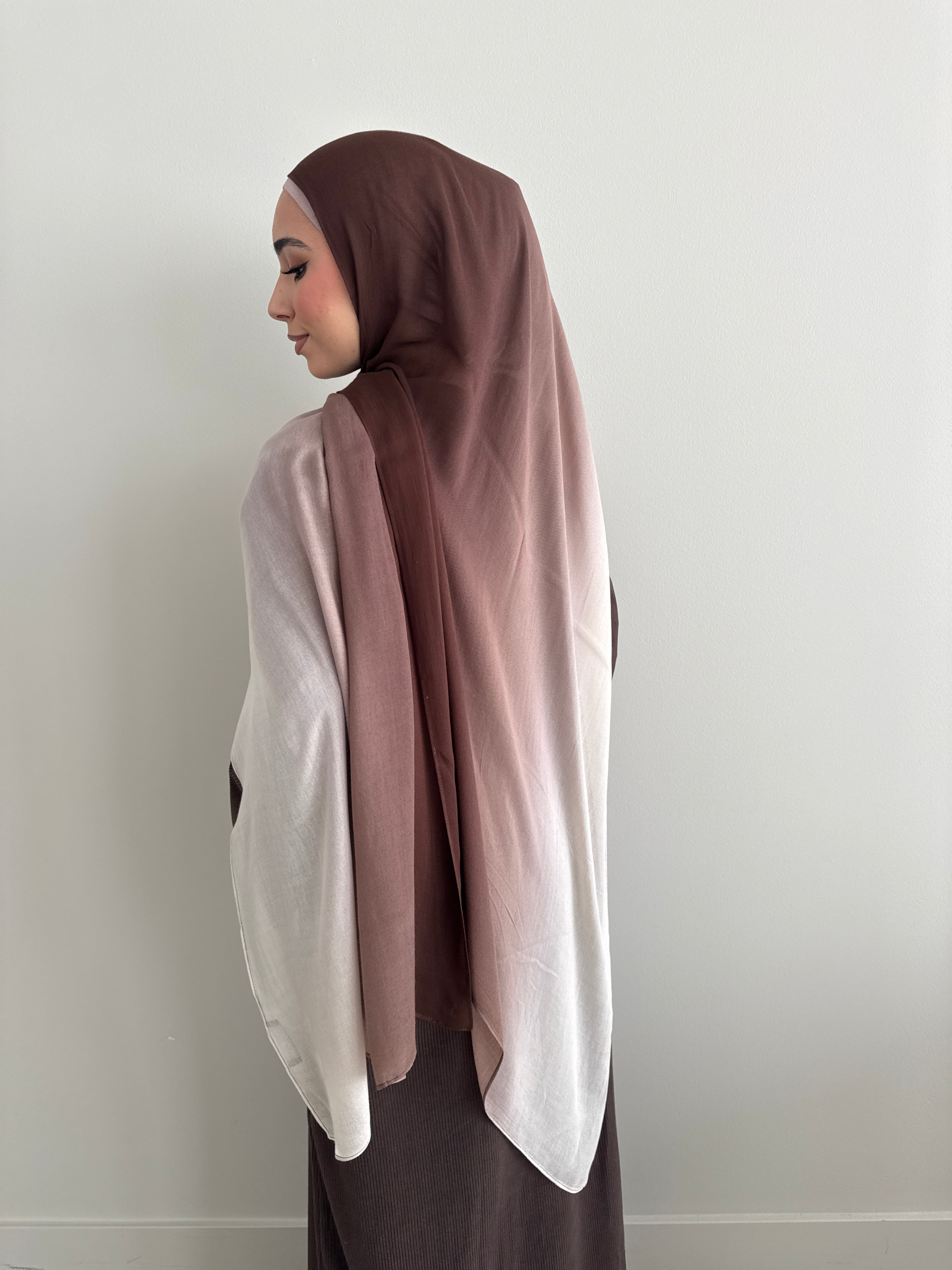 MODAL OMBRÉ HIJAB BROWN