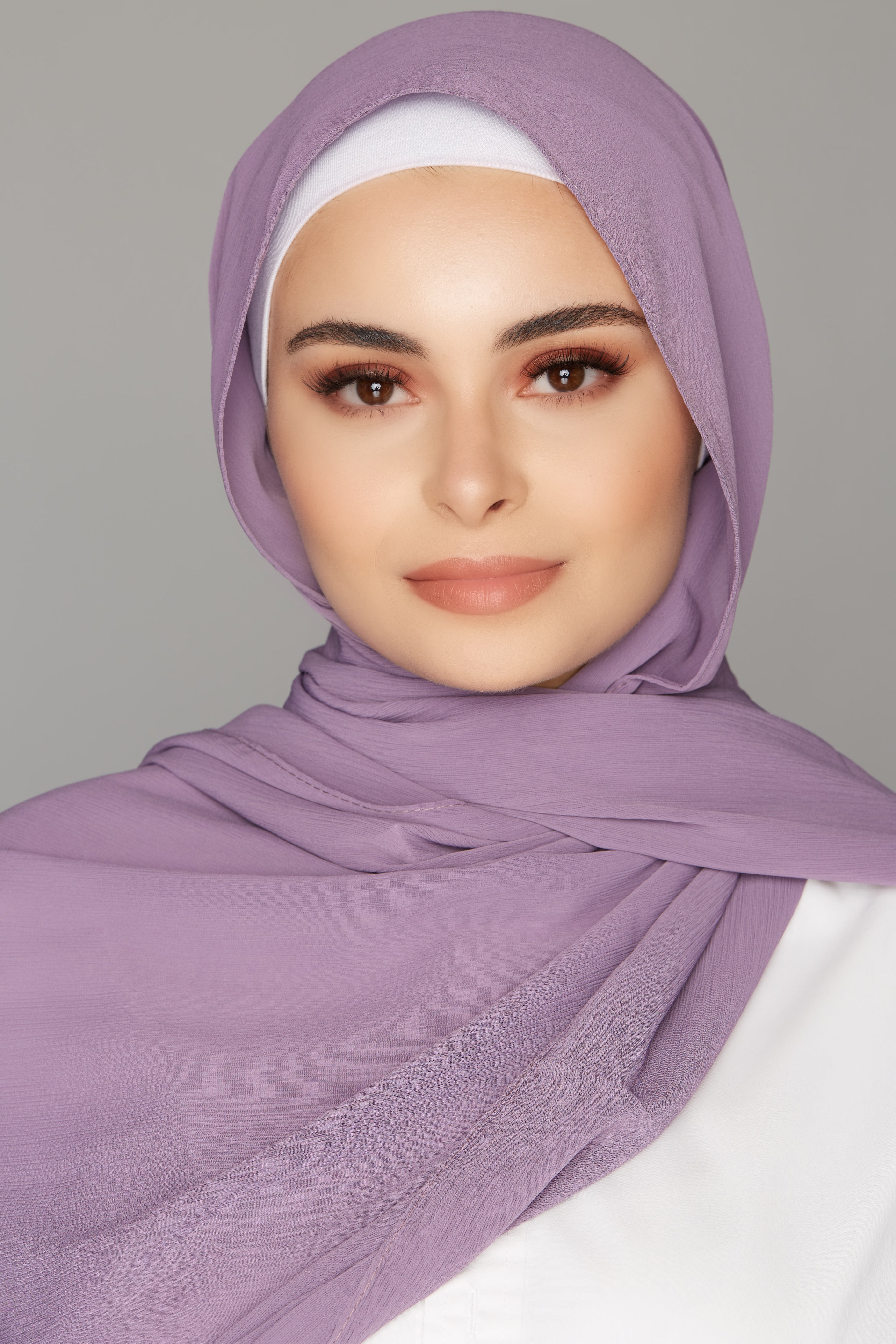 georgette chiffon hijab viola purple color