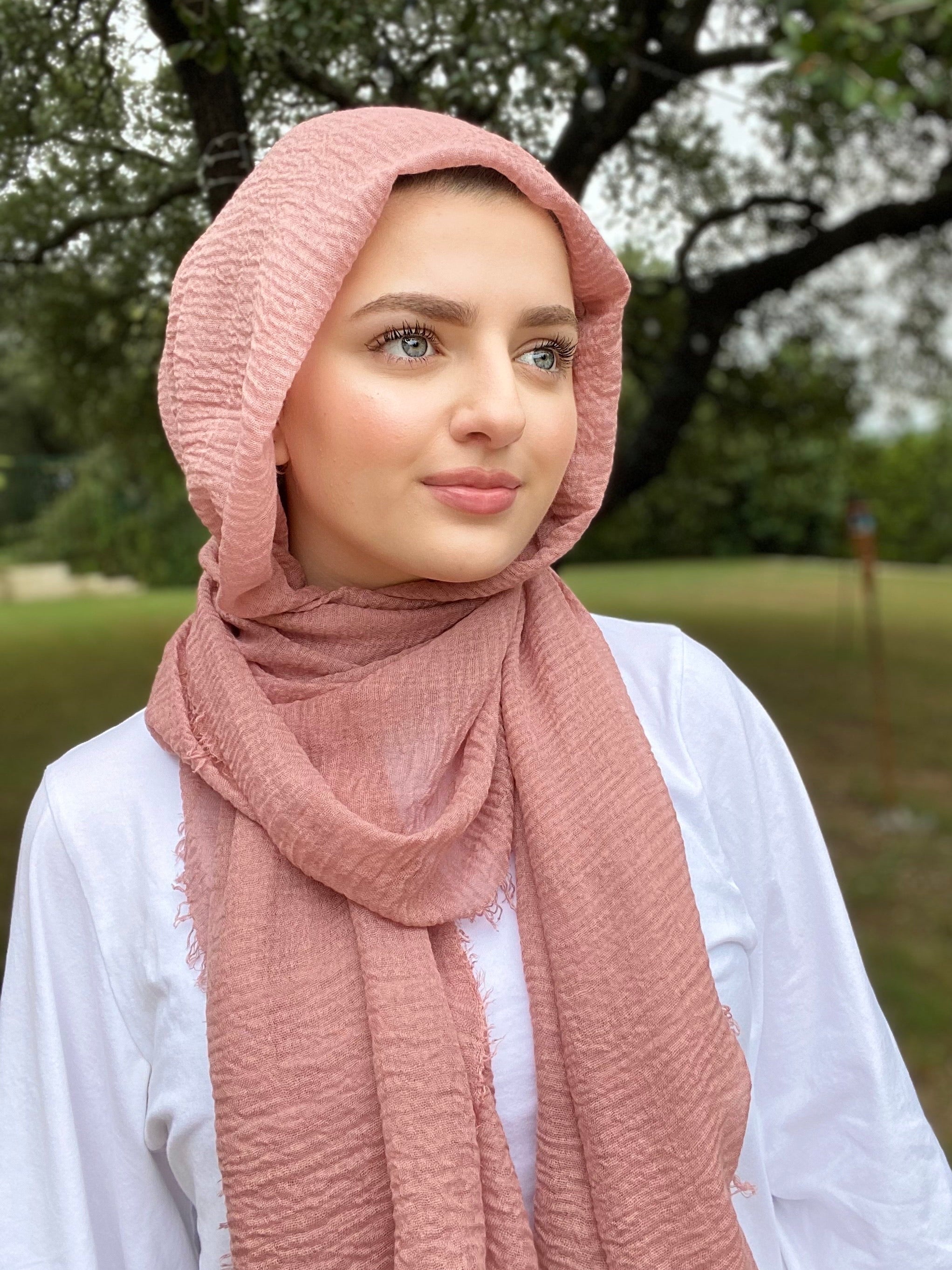 premium cotton hijab flamingo