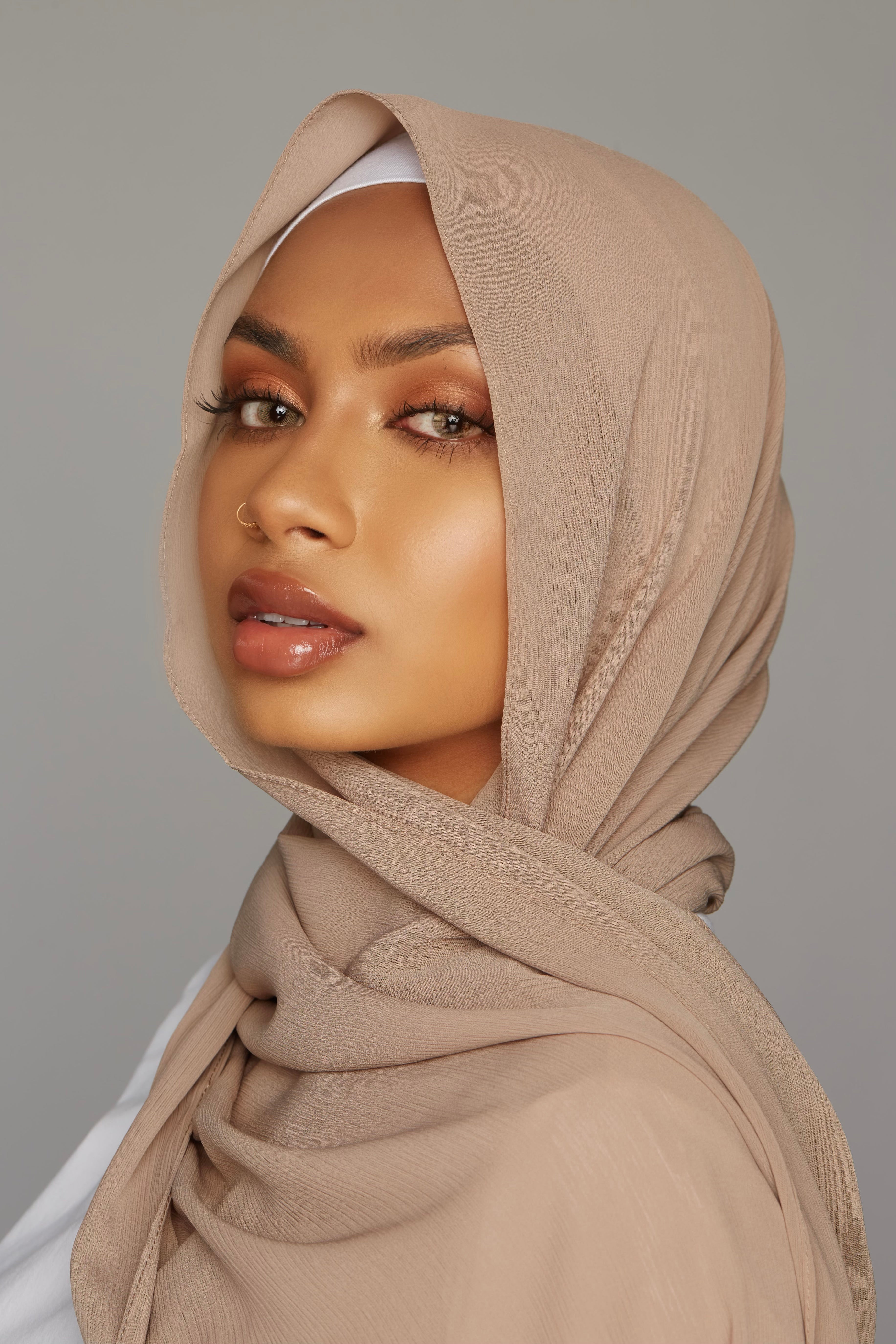 gerogette chiffon hijab sand nude brown modest hijabs chifon hijabs 